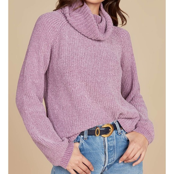 Willow & Clay Lilac Chenille Cowl Neck Sweater - Picture 8 of 9